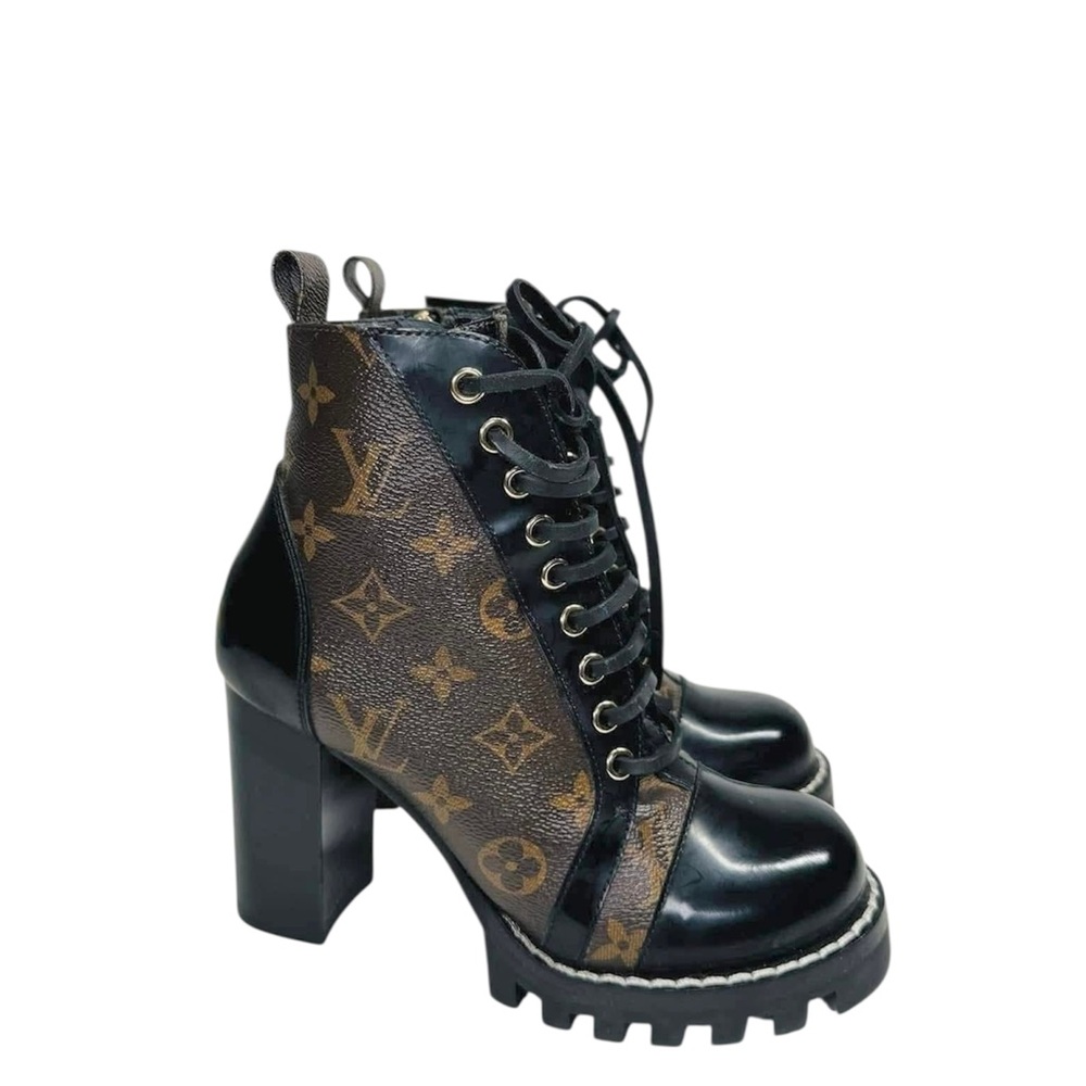 Louis Vuitton Black and Brown Women's Boots